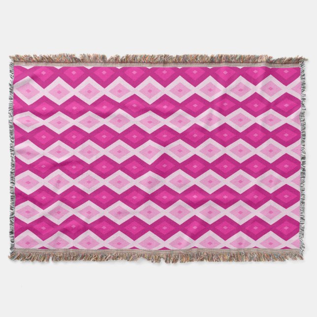 Cobertor Formas de diamante fuchsia (Frente)