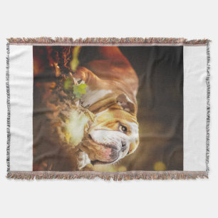 Cobertor Foto da Floresta do Bulldog Inglês