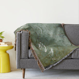 Cobertor Foto da Natureza do Rochedo Coberto por Água