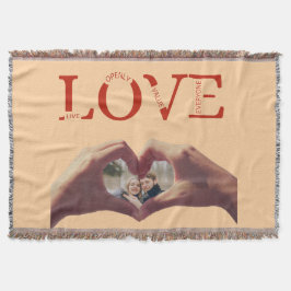 Cobertor Foto Personalizada com Acrônimo de AMOR