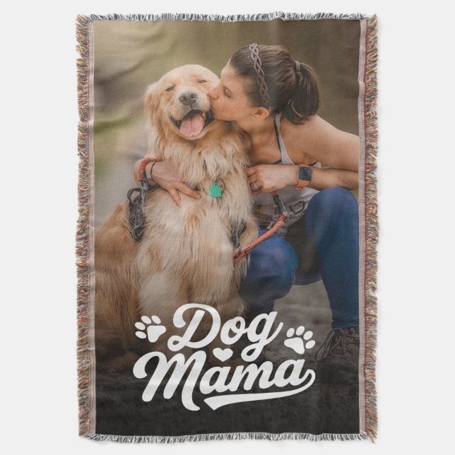 Cobertor Foto personalizada da mãe de cão (Frente Vertical)