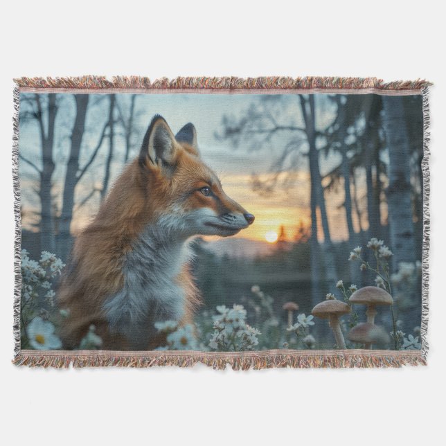 Cobertor Fox in the flowers (Frente)