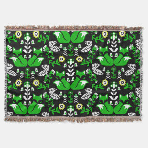 Cobertor Fox Nordic Scandinavian Folart Tablecloth