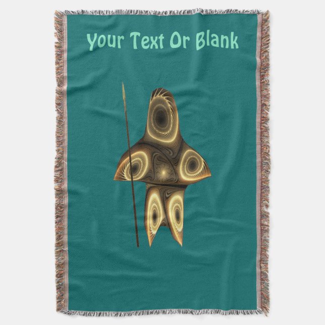 Cobertor Fractal Inuit Hunter (Frente Vertical)