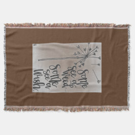 Cobertor Frase inspiradora com um dandelion