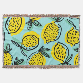 Cobertor Frutas de limão: padrão de colheita de verão.