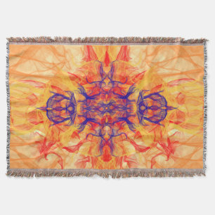 Cobertor FUMAÇA DE LARANJA - Arte Fractal - Cobertura de P