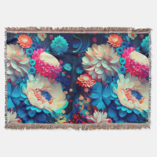 Cobertor Fundo das Flores Azuis-1