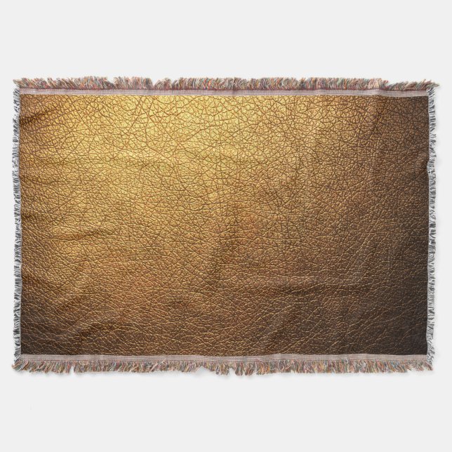 Cobertor Fundo Dourado de superfície de textura de couro (Frente)