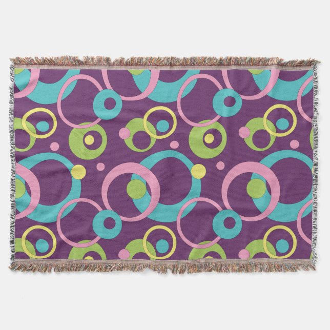 Cobertor Funky Purple Circles (Frente)
