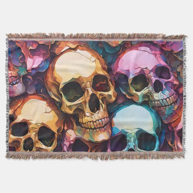 Cobertor Funky Skulls (Frente)
