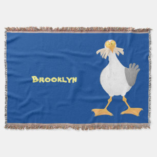 Cobertor Gaivota engraçada com desenho francês