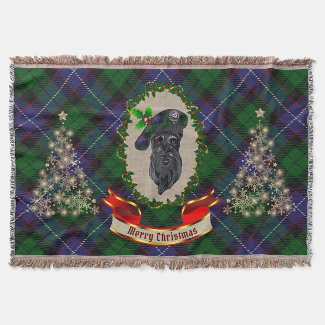 Cobertor Galbraith Scottie Dog Christmas (Frente)