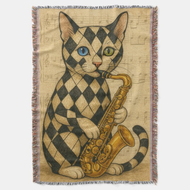 Cobertor Gato de Jazz (Frente Vertical)