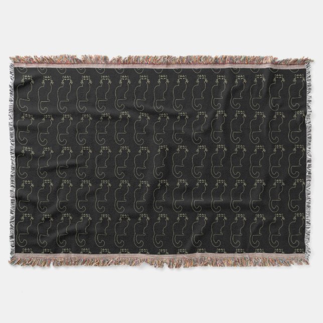 Cobertor Gato Lover Blanket Le Chat Black Cat Blanket (Frente)