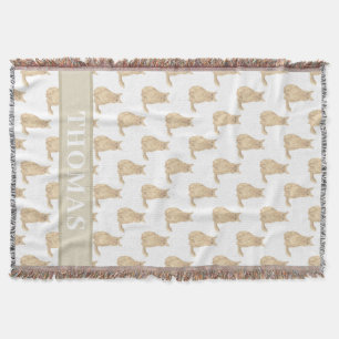 Cobertor Gato Maine Coon Personalizado (Laranja) Rosa & Bra