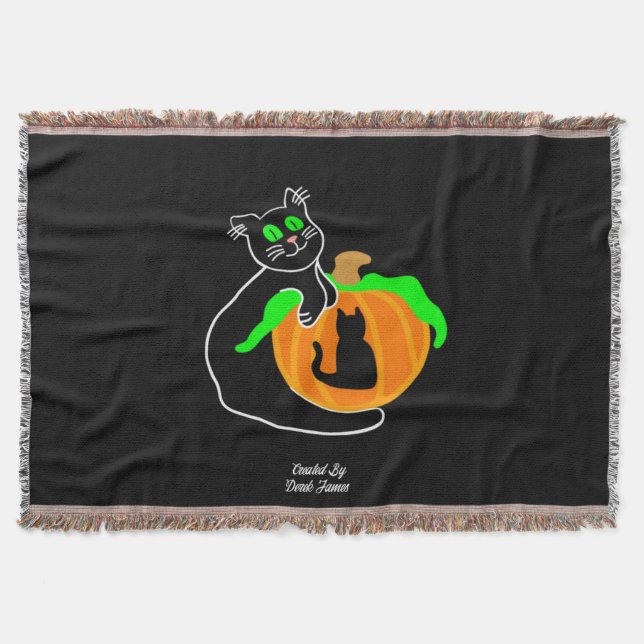 Cobertor Gato Negro Pumpkin (Frente)