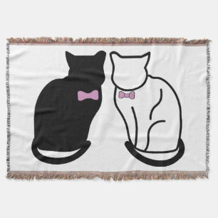 Cobertor Gato Preto e Branco