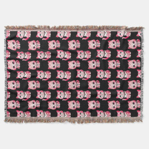 Cobertor Gatos Pink Kitty Design Preto