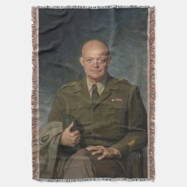 Cobertor General Dwight Eisenhower 5 Star - Retrato Pintado (Frente Vertical)