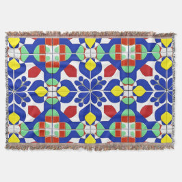 Cobertor Geometria Floral Brilhante para Vida Moderna