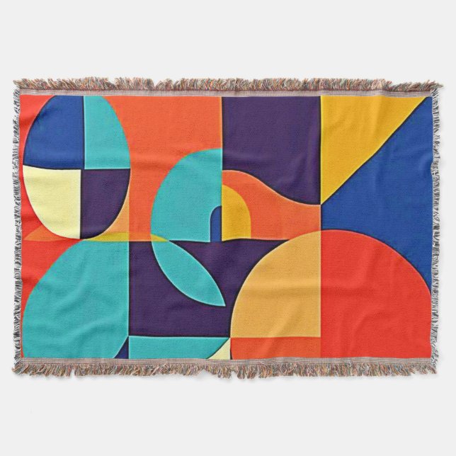 Cobertor Geometria Moderna Colorida (Frente)