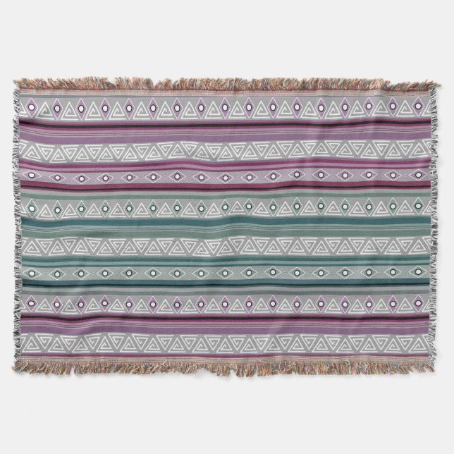 Cobertor geometric ethnic tribal pattern of American Indian (Frente)