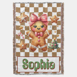 Cobertor Gingerbird Cookie Throw Blanket
