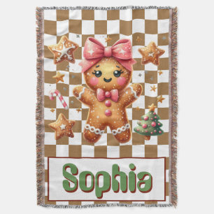 Cobertor Gingerbird Cookie Throw Blanket