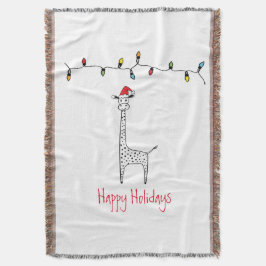 Cobertor Girafa de Natal Whimsical