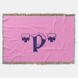 Cobertor Girly Baby Pink Monograma - Texto Design