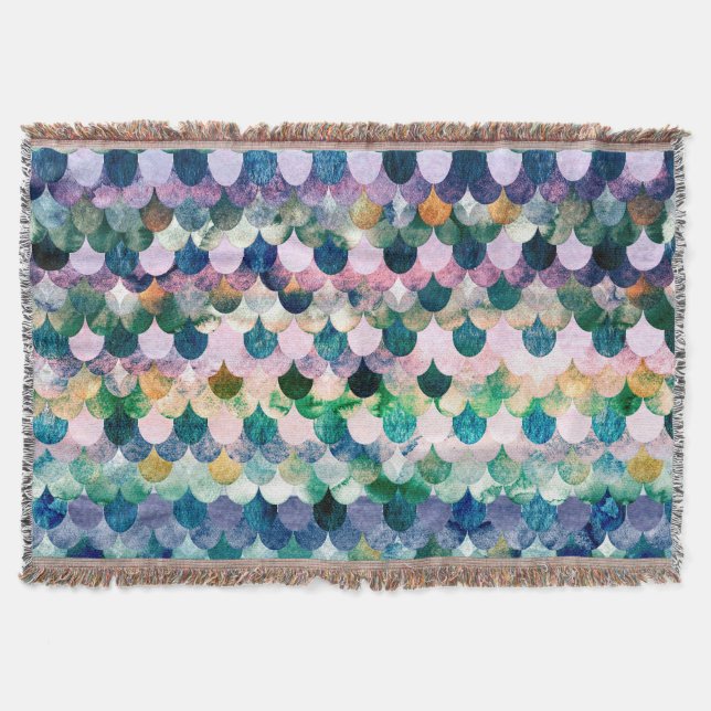 Cobertor Girly Trend Blue Scales (Frente)