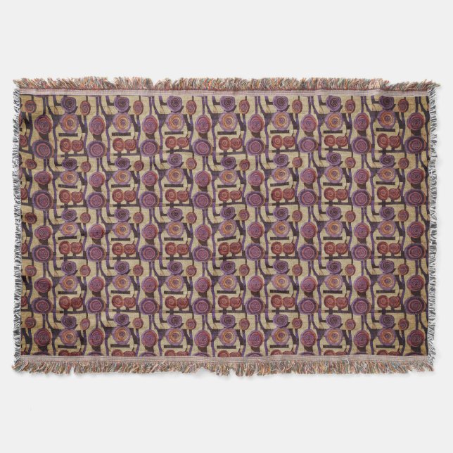 Cobertor Glasgow Rose - Inspirado no Art Nouveau (Frente)