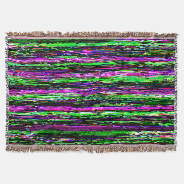 Cobertor Glitch tech abstract pattern (Frente)