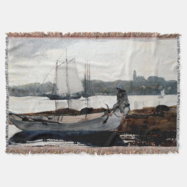 Cobertor Gloucester Harbour e Dory Winslow Homer 1880