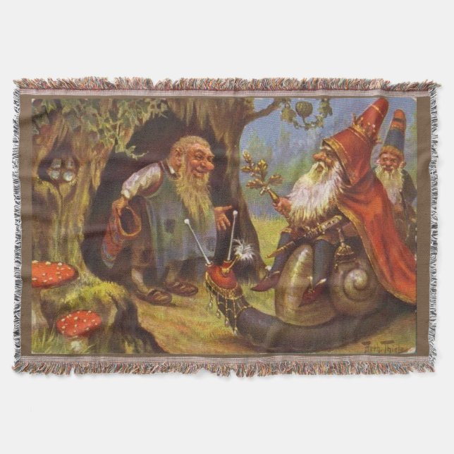 Cobertor Gnome King Cozy Throw Blanket (Frente)