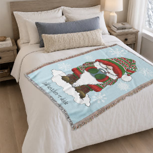 Cobertor Gnomo de Natal Aconchegante Vermelho Verde Inverno