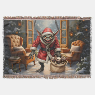 Cobertor Goblin de Natal assustador - Papais noeis de Mau d