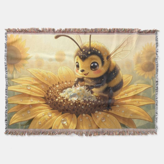 Cobertor Golden Bumblebee in Bloom Dance.9 (Frente)