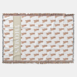 Cobertor Golden Doodle Apricot Red Personalizado