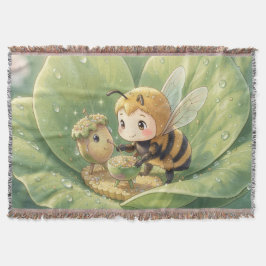 Cobertor Goldene Hummel im Blütentanz.3