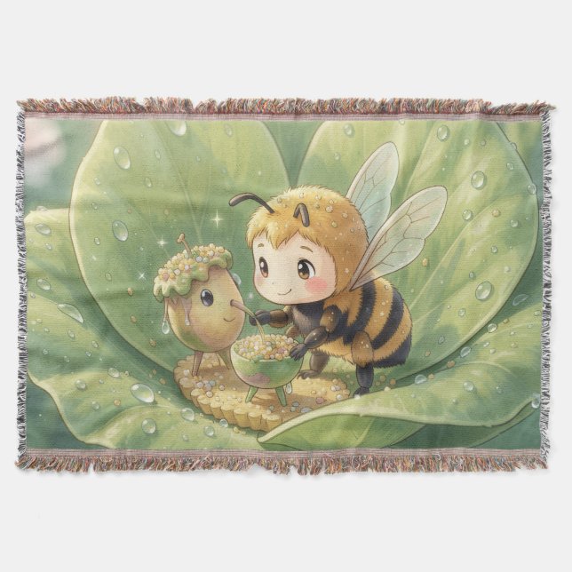 Cobertor Goldene Hummel im Blütentanz.3 (Frente)