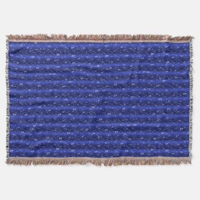 Cobertor Gotas de chuva em metal azul (Frente)