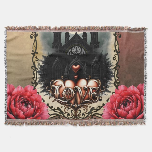 Cobertor Gothic Moon –Eternal Love Beneath the Midnight Sky (Frente)