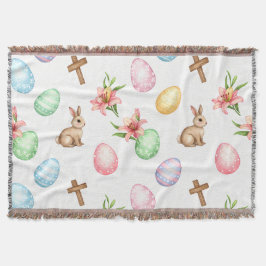 Cobertor Graça de Páscoa – Coelho e Cruz Patte Pastel Sem C
