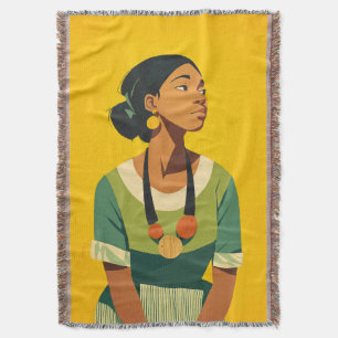 Cobertor Grace em Verde e Dourada