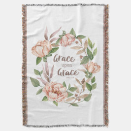 Cobertor Grace Sobre Grace - John 1:16 - Floral