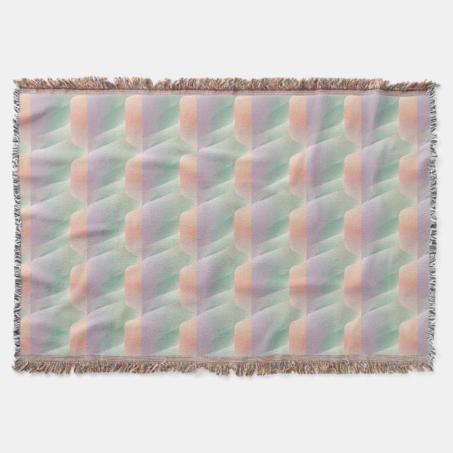 Cobertor Gradiente Abstrato Pastel Suave Cor Estética (Frente)