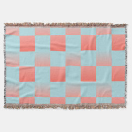 Cobertor gradiente com gradiente de verificação na moda, pó