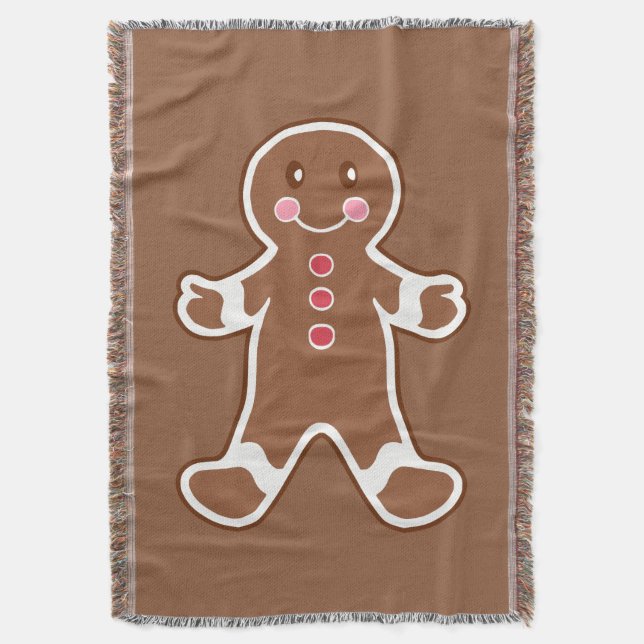 Cobertor Grande Homem de Biscoito de Gengibre (Frente Vertical)